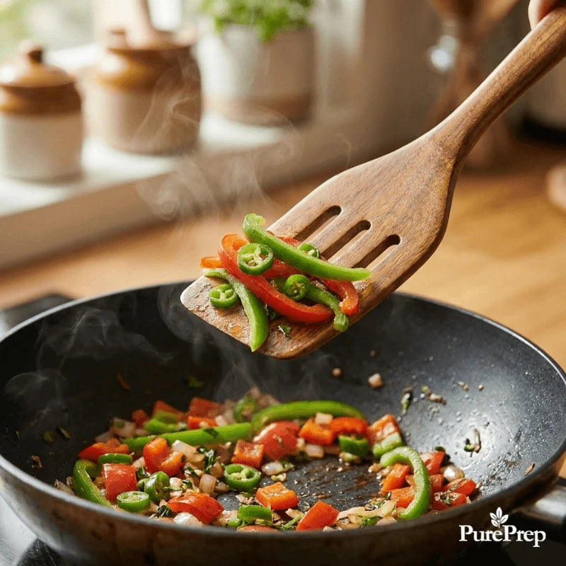 The VTLFX Teak Wood Set | 7 Premium Non-Toxic Utensils