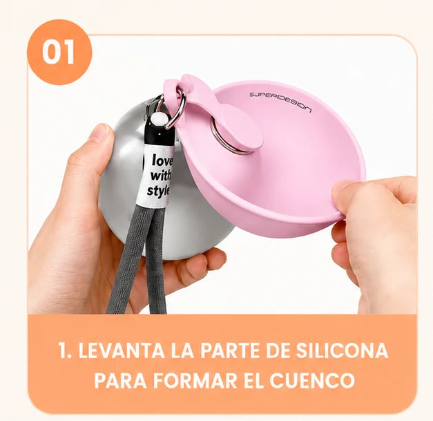 Levanta la parte de silicona