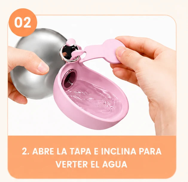 Abre la tapa e inclina
